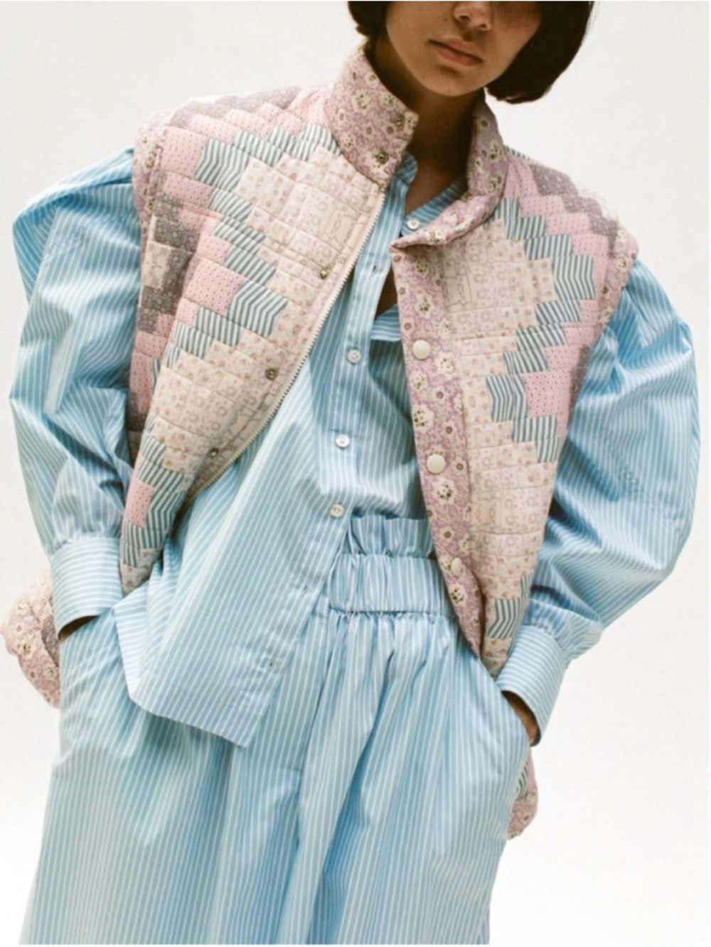 NWOT SEA New York Quilted Patchwork Ida Puffer Vest